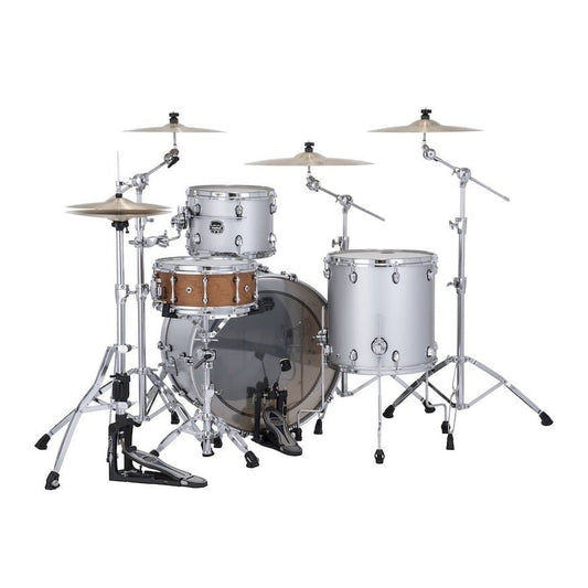 Mapex Saturn Evolution Hybrid Powerhouse Rock 3 Pc Drum Set Without Snare - 24/13/16 - Iridium Silver