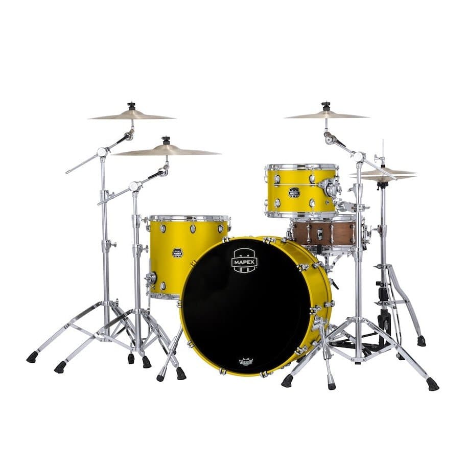 Mapex Saturn Evolution Hybrid Powerhouse Rock 3 Pc Drum Set Without Snare - 24/13/16 - Tuscan Yellow