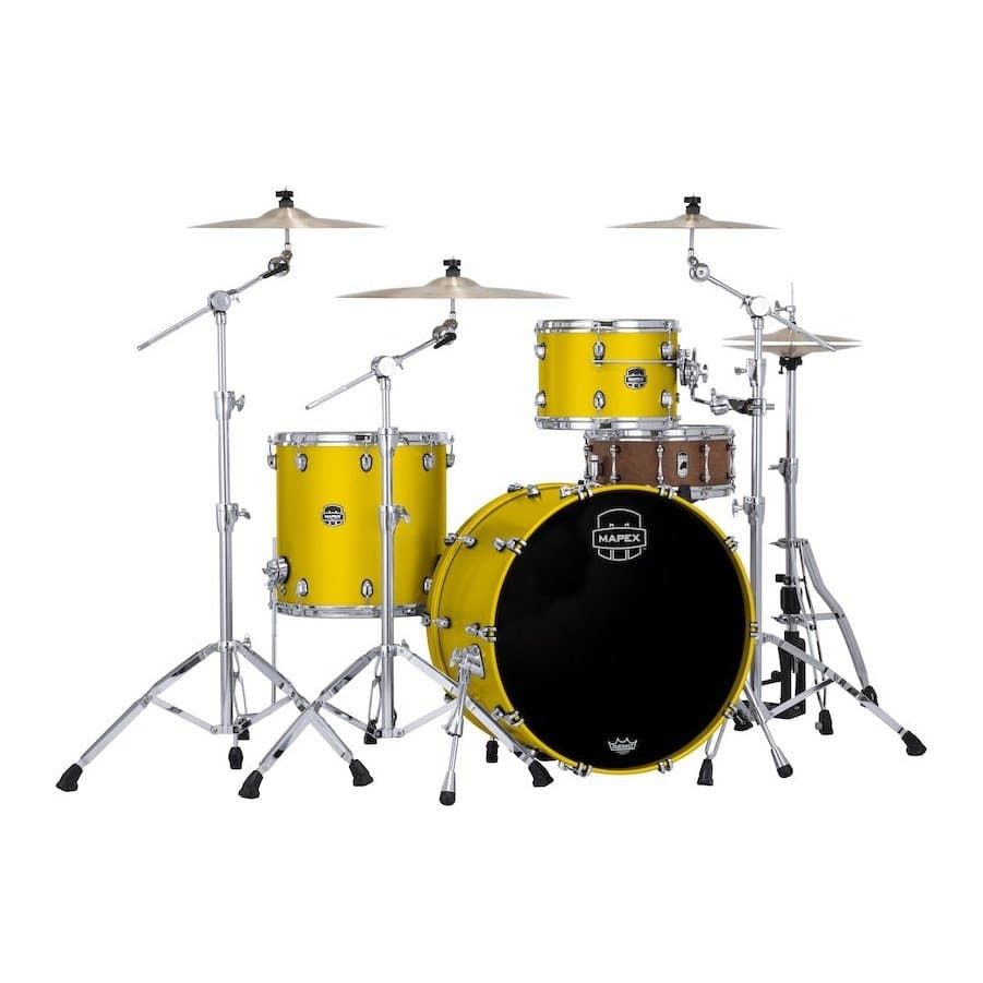 Mapex Saturn Evolution Hybrid Powerhouse Rock 3 Pc Drum Set Without Snare - 24/13/16 - Tuscan Yellow