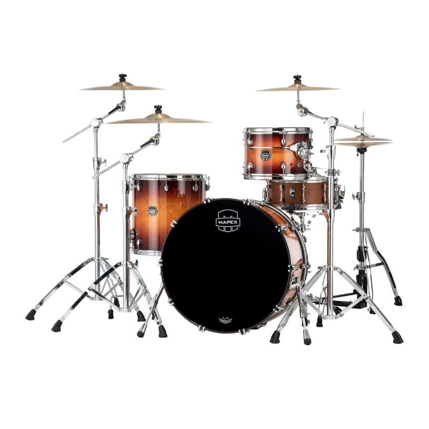 Mapex Saturn Evolution Hybrid Powerhouse Rock 3 Pc Drum Set Without Snare - 24/13/16 - Exotic Sunburst