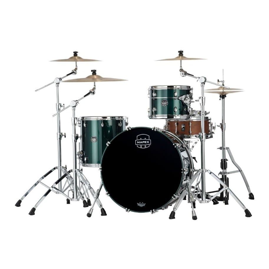 Mapex Saturn Evolution Hybrid Powerhouse Rock 3 Pc Drum Set Without Snare - 24/13/16 - Brunswick Green