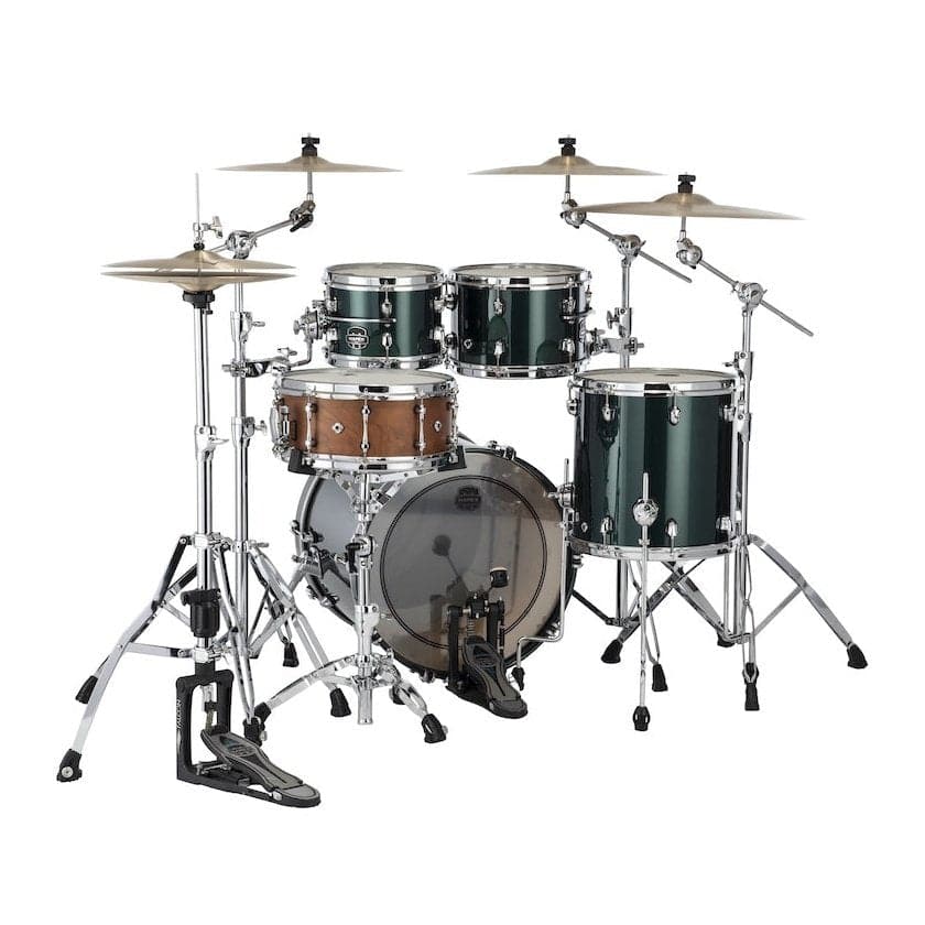Mapex Saturn Evolution Fusion 4 Pc Maple Drum Set Without Snare - 20/10/12/14 - Brunswick Green
