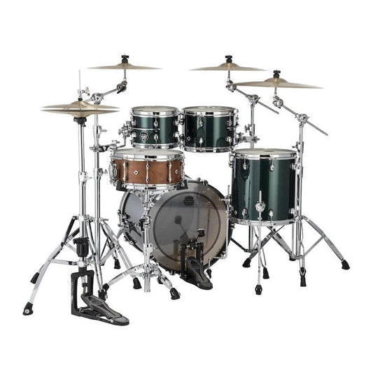 Mapex Saturn Evolution Fusion 4 Pc Maple Drum Set Without Snare - 20/10/12/14 - Brunswick Green