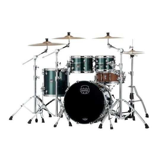 Mapex Saturn Evolution Fusion 4 Pc Birch Drum Set Without Snare - 20/10/12/14 - Brunswick Green