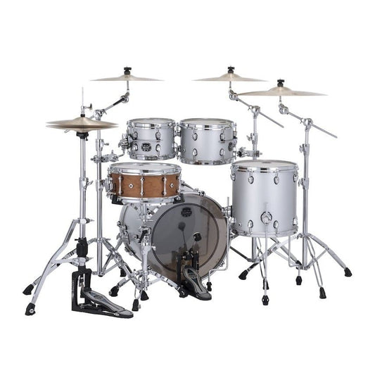 Mapex Saturn Evolution Fusion 4 Pc Birch Drum Set Without Snare - 20/10/12/14 - Iridium Silver