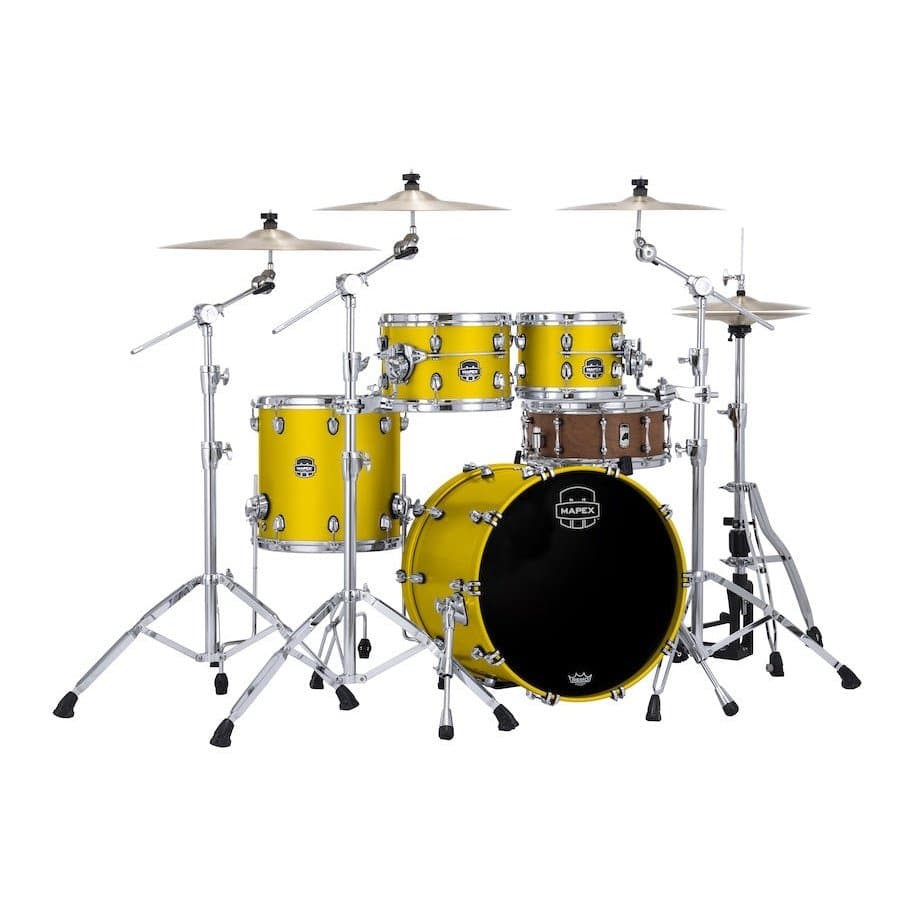 Mapex Saturn Evolution Fusion 4 Pc Birch Drum Set Without Snare - 20/10/12/14 - Tuscan Yellow