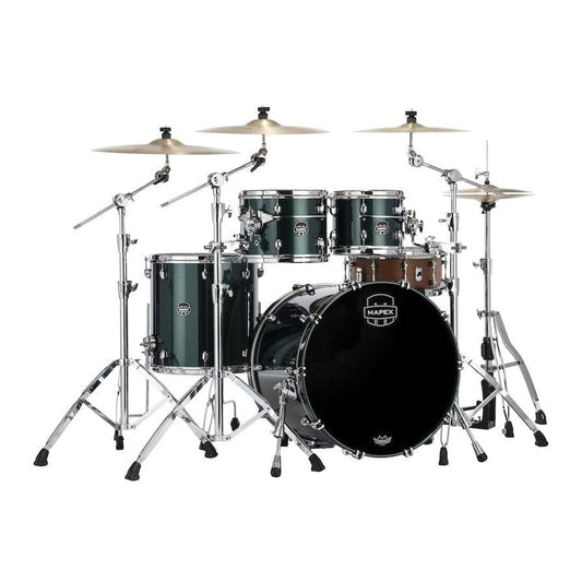 Mapex Saturn Evolution Rock 4 Pc Maple Drum Set Without Snare - 22/10/12/16 - Brunswick Green