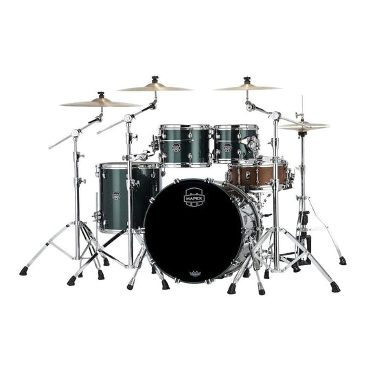 Mapex Saturn Evolution Rock 4 Pc Maple Drum Set Without Snare - 22/10/12/16 - Brunswick Green