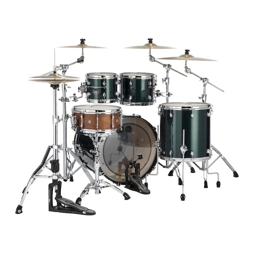 Mapex Saturn Evolution Rock 4 Pc Maple Drum Set Without Snare - 22/10/12/16 - Brunswick Green