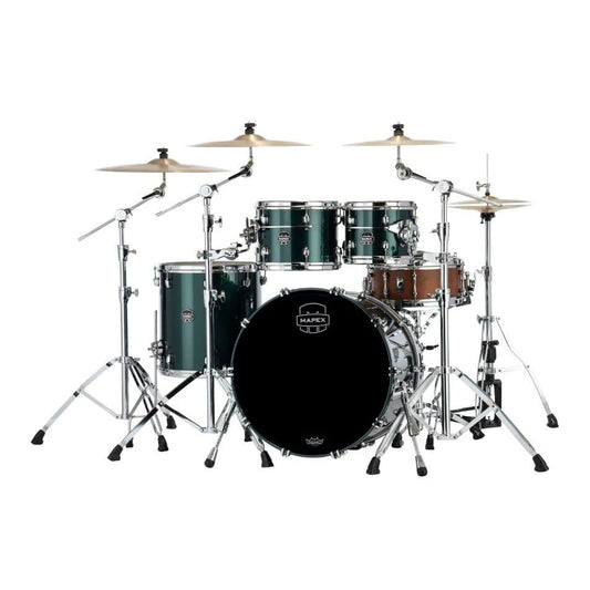 Mapex Saturn Evolution Rock 4 Pc Birch Drum Set Without Snare - 22/10/12/16 - Brunswick Green