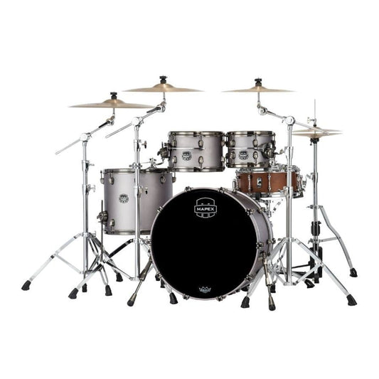 Mapex Saturn Evolution Classic 4 Pc Birch Drum Set Without Snare - 22/10/12/16 - Gun Metal Grey
