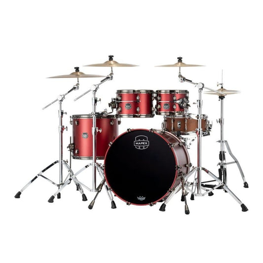 Mapex Saturn Evolution Classic 4 Pc Birch Drum Set Without Snare - 22/10/12/16 - Tuscan Red