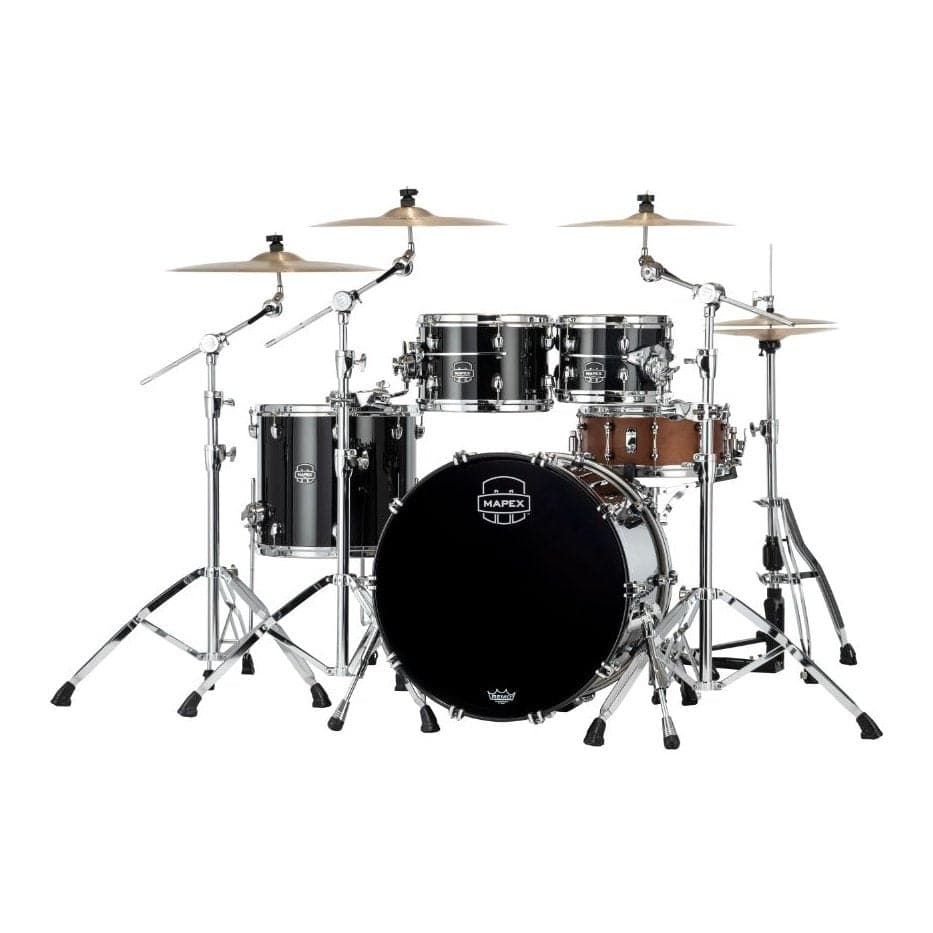Mapex Saturn Evolution Classic 4 Pc Maple Drum Set Without Snare - 22/10/12/16 - Piano Black
