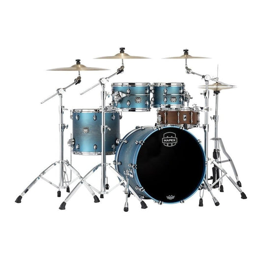 Mapex Saturn Evolution Rock 4 Pc Maple Drum Set Without Snare - 22/10/12/16 - Exotic Azure Burst