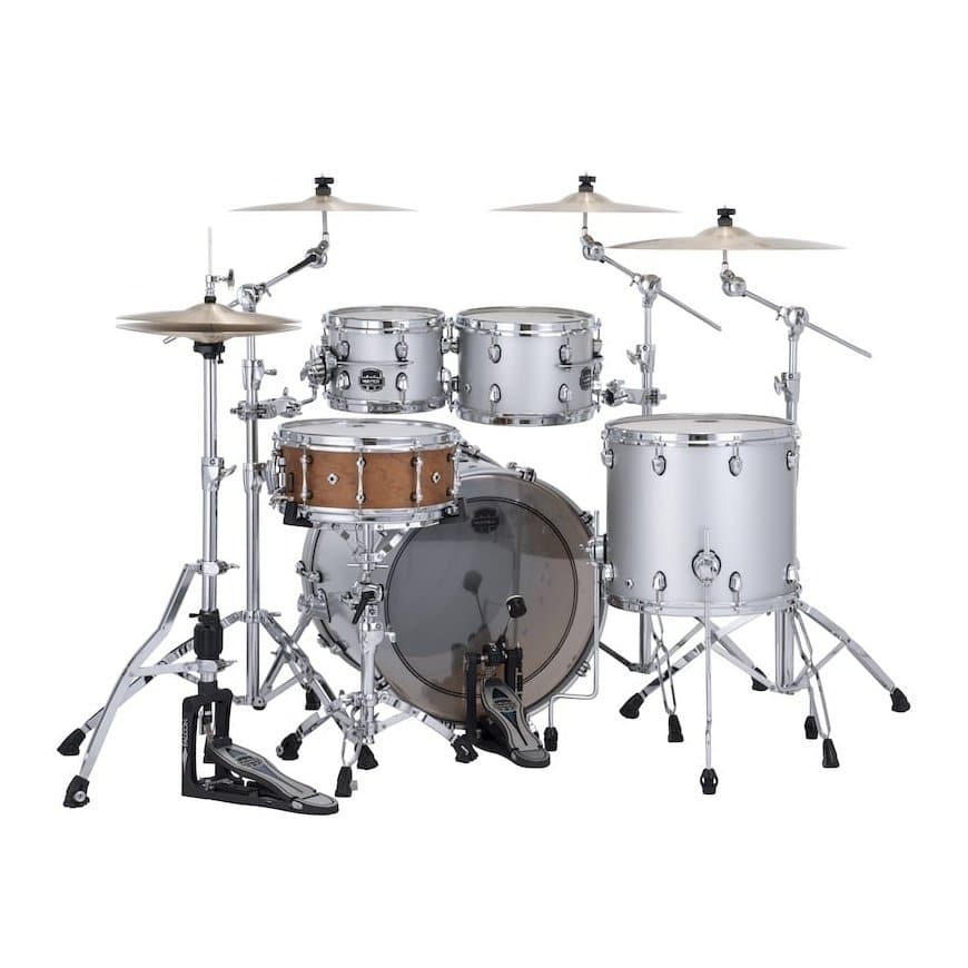 Mapex Saturn Evolution Rock 4 Pc Birch Drum Set Without Snare - 22/10/12/16 - Iridium Silver