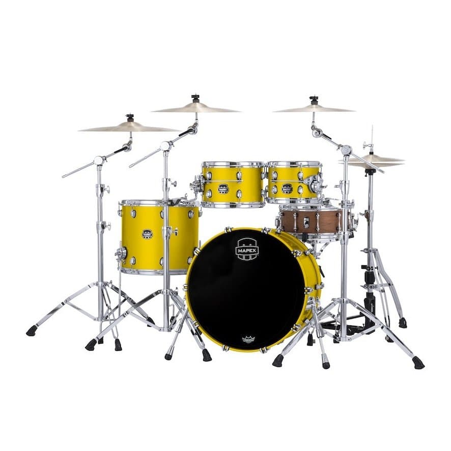 Mapex Saturn Evolution Classic 4 Pc Maple Drum Set Without Snare - 22/10/12/16 - Tuscan Yellow