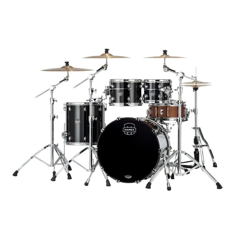 Mapex Saturn Evolution Rock 4 Pc Maple Drum Set Without Snare - 22/10/12/16 - Piano Black