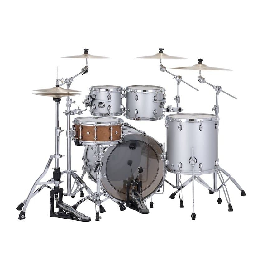 Mapex Saturn Evolution Rock 4 Pc Maple Drum Set Without Snare - 22/10/12/16 - Iridium Silver