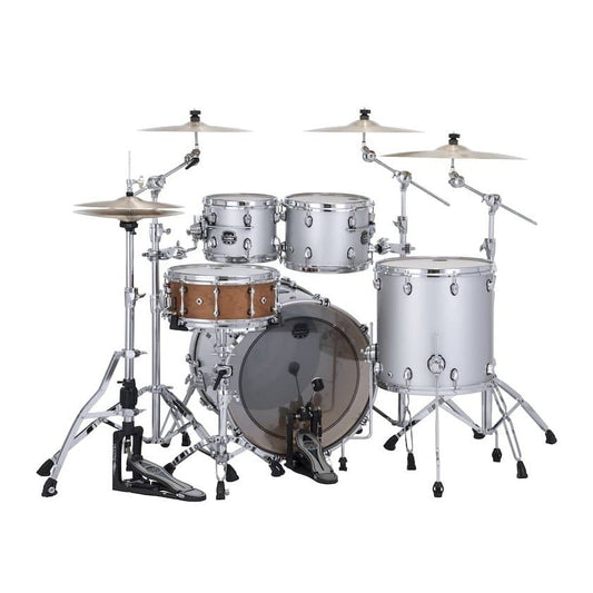 Mapex Saturn Evolution Rock 4 Pc Maple Drum Set Without Snare - 22/10/12/16 - Iridium Silver