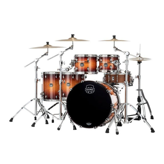 Mapex Saturn Evolution Workhorse 5 Pc Birch Drum Set Without Snare - 22/10/12/14/16 - Exotic Sunburst