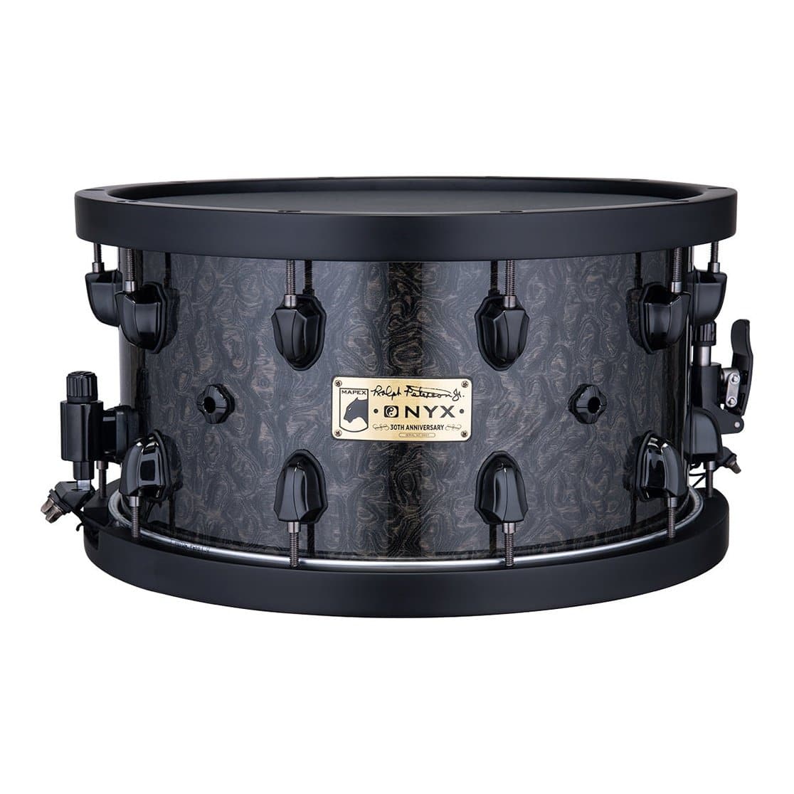 Mapex Black Panther Ralph Peterson Onyx Snare Drum 14x8 Transparent Black Maple Burl