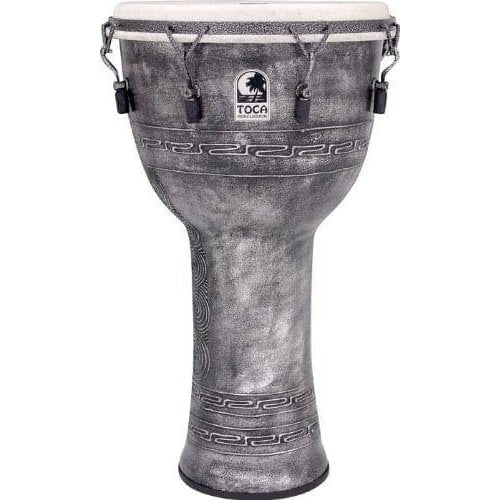 Toca Freestyle Mechanically Tuned Djembe 14" Antique Silver w/Bag