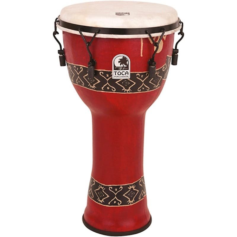 Toca Freestyle 14 Djembe Extended Rim Bali Red with Bag