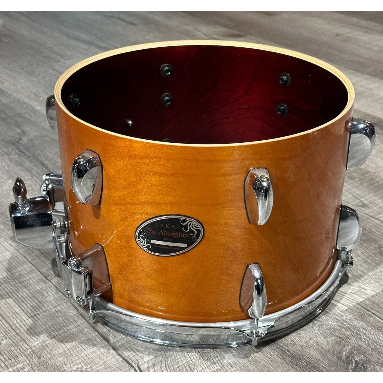 Used Sakae Almighty Birch 5pc Drum Set Amber