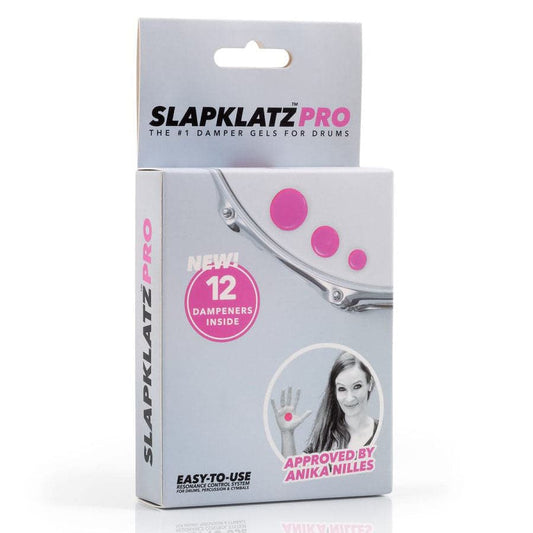 SlapKlatz Pro Drum Dampener Gel Pads w/Case, 12pk Pink