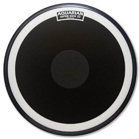 Aquarian Superkick III Bass Drumhead w/ Power Dot  22 Black