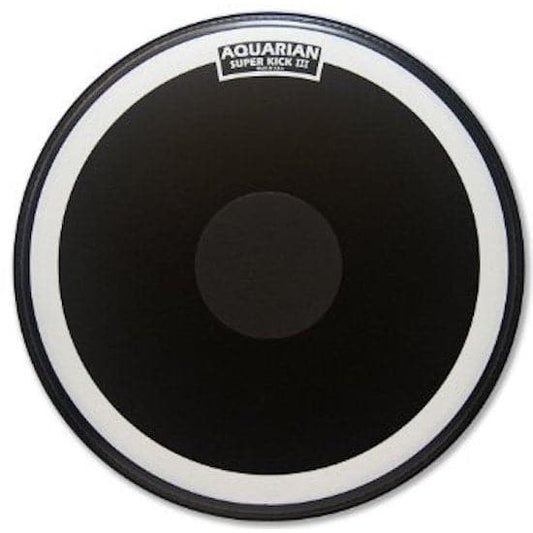 Aquarian Superkick III Bass Drumhead w/ Power Dot  22 Black