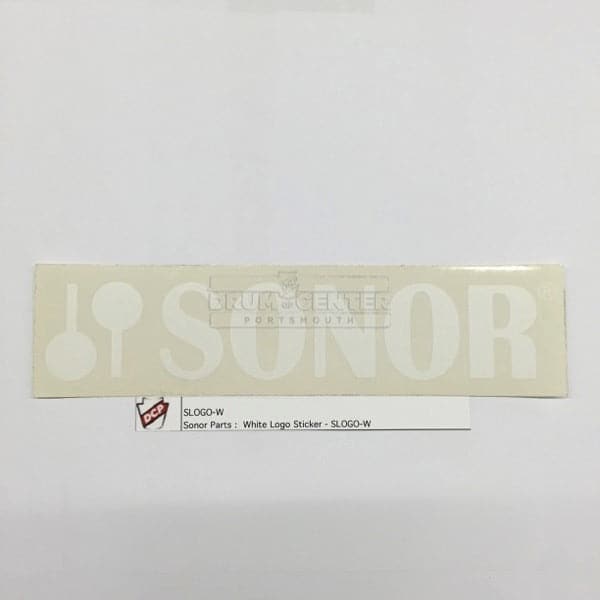 Sonor Bass Drum Logo Decal - White