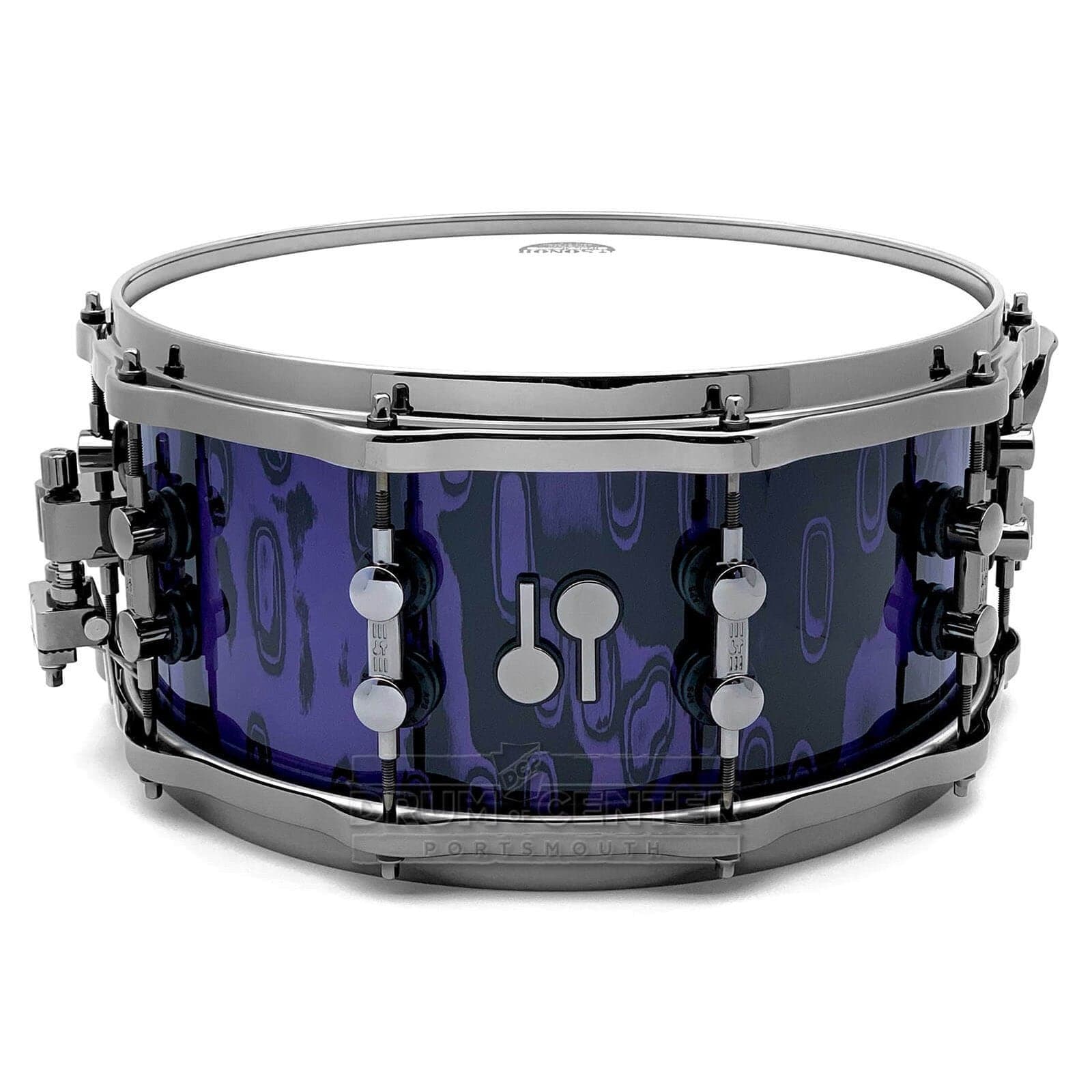 Sonor SQ2 Heavy Beech Snare Drum 14x6.5 Violet Tribal w/Black Hardware
