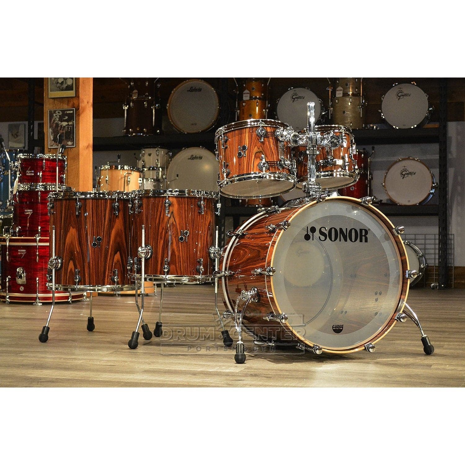 Sonor SQ2 Heavy Beech 5pc Drum Set Gloss Rosewood
