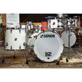 Sonor SQ2 Beech 4pc Drum Set White Sparkle Lacquer