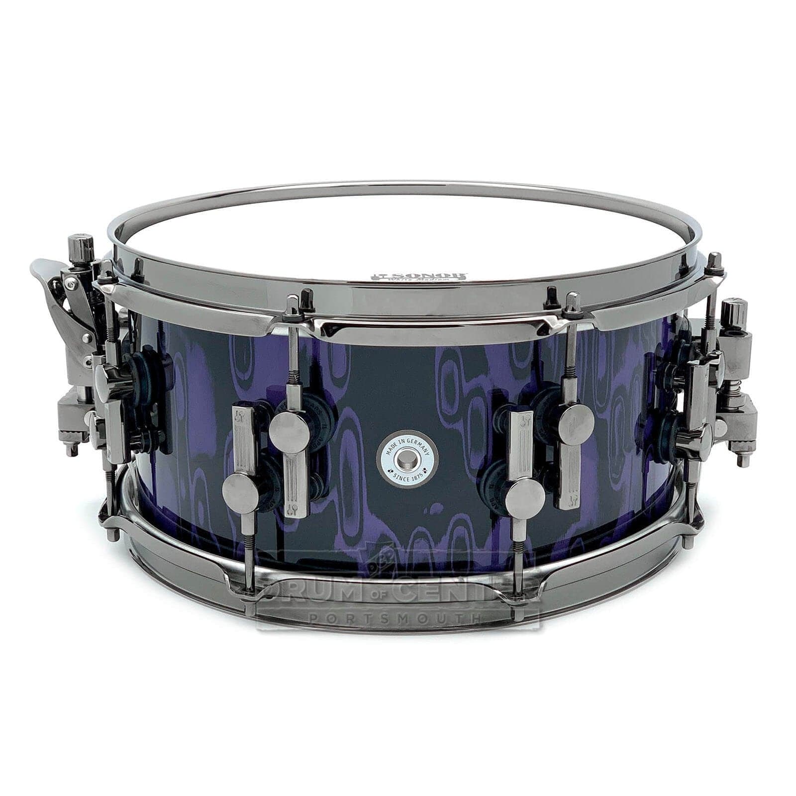 Sonor SQ2 Heavy Beech Snare Drum 12x6 Violet Tribal w/Black Hw
