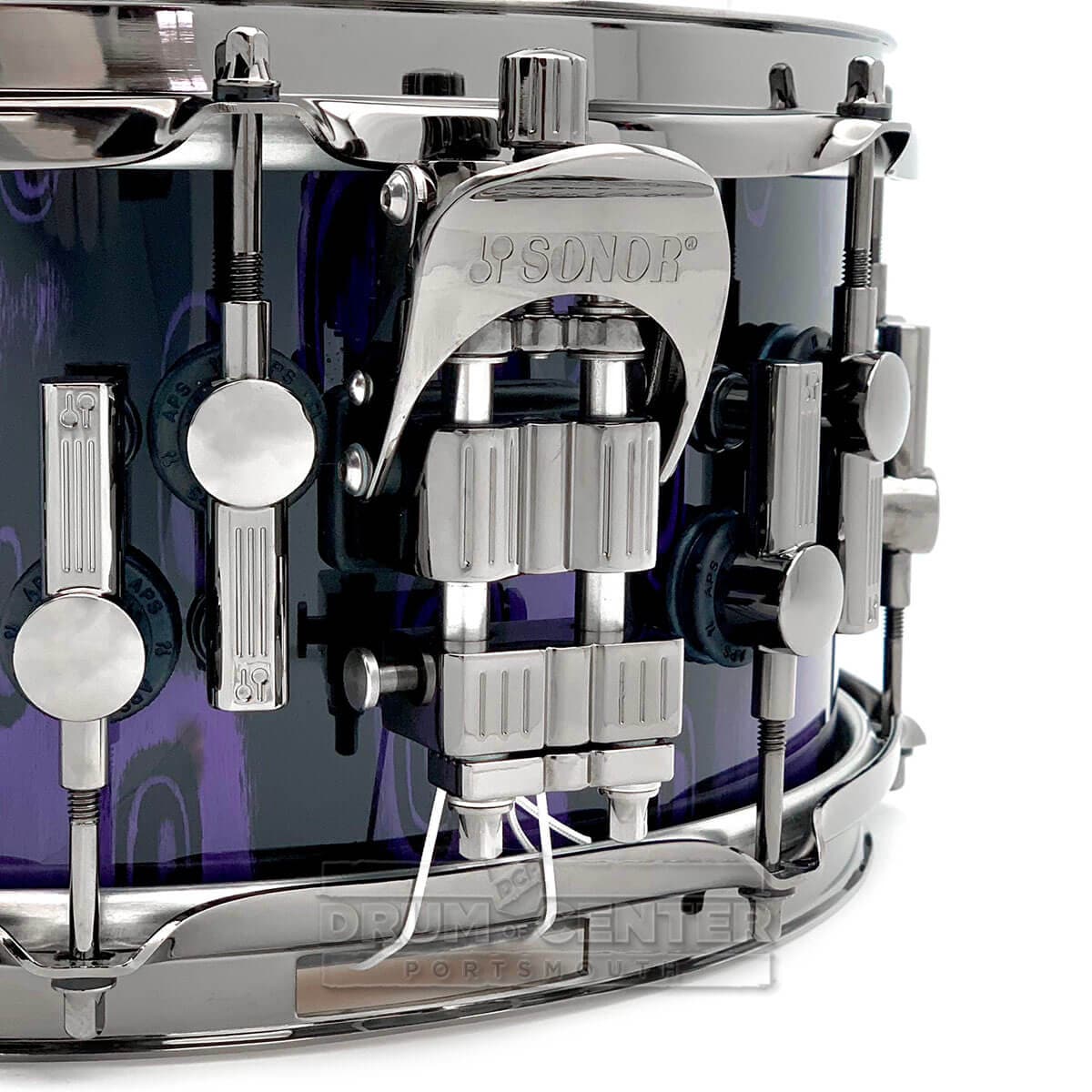 Sonor SQ2 Heavy Beech Snare Drum 12x6 Violet Tribal w/Black Hardware