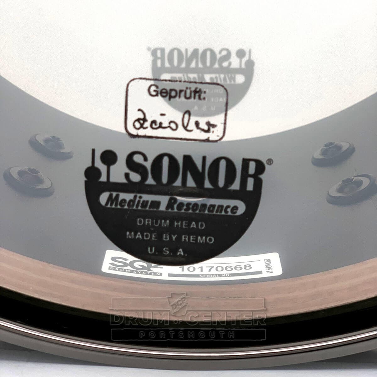 Sonor SQ2 Heavy Beech Snare Drum 12x6 Yellow Tribal w/Black & Gold Hardware