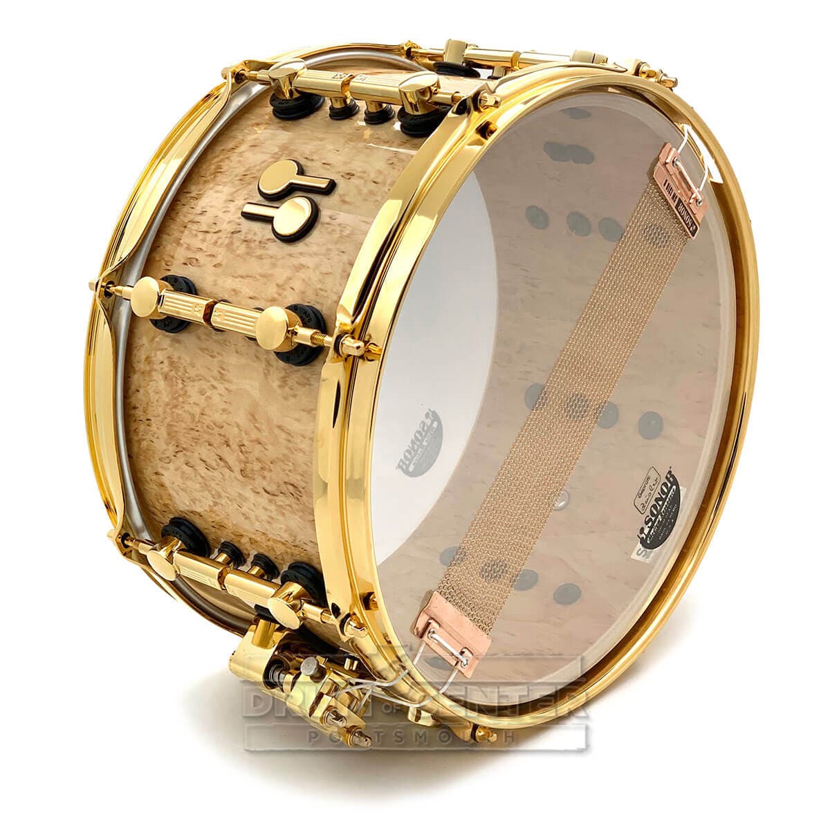 Sonor SQ2 Heavy Maple Snare Drum 13x7 Scandinavian Birch Gloss w/Gold  Hardware