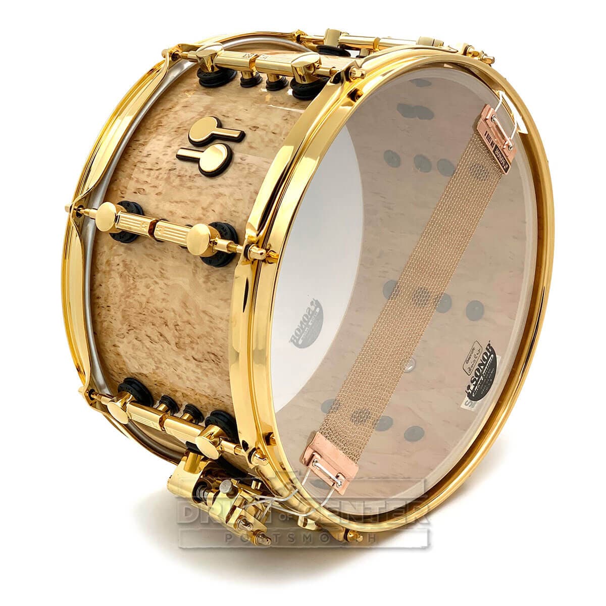 Sonor SQ2 Heavy Maple Snare Drum 13x7 Scandinavian Birch Gloss w/Gold Hardware