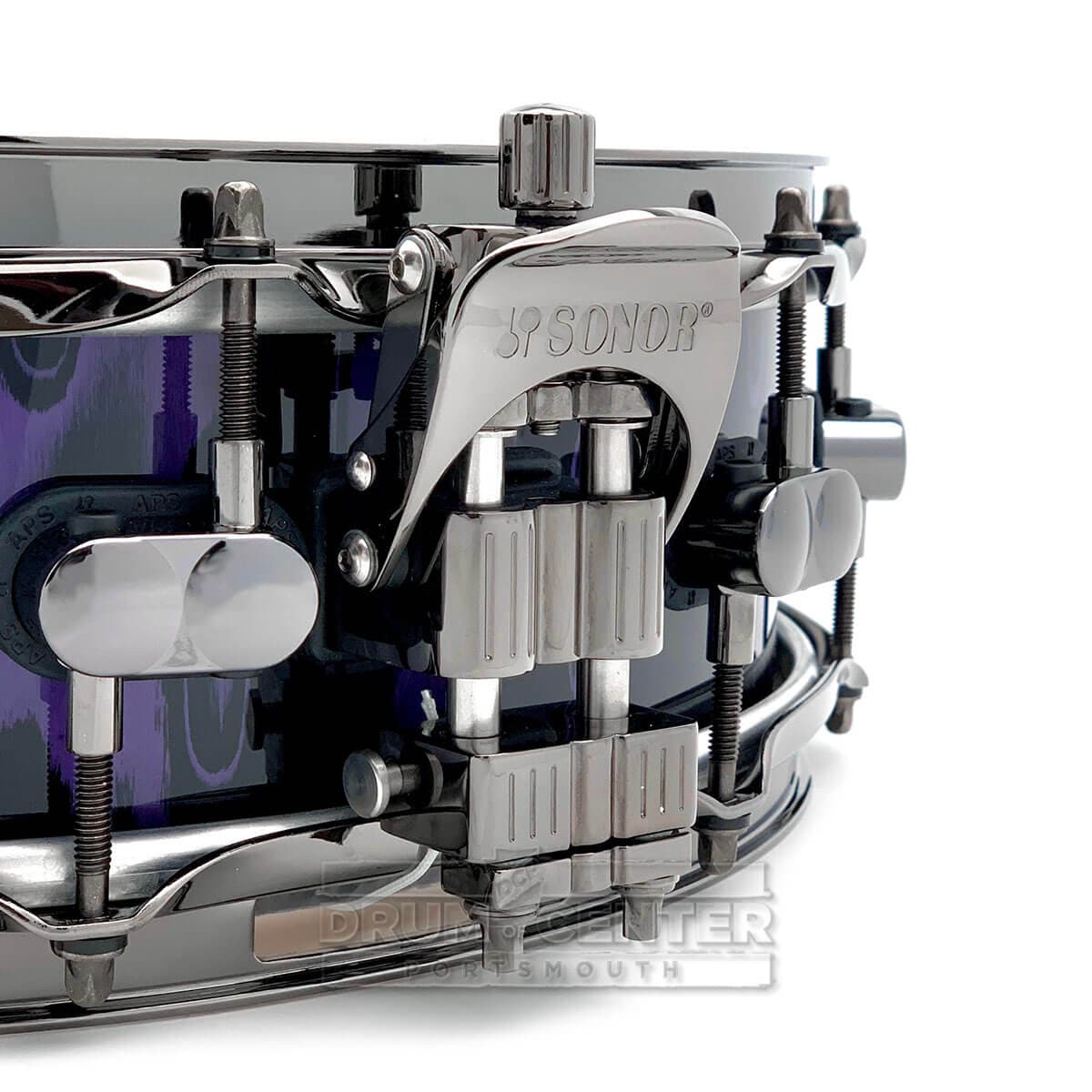 Sonor SQ2 Heavy Beech Snare Drum 14x4.25 Violet Tribal w/Black Hardware