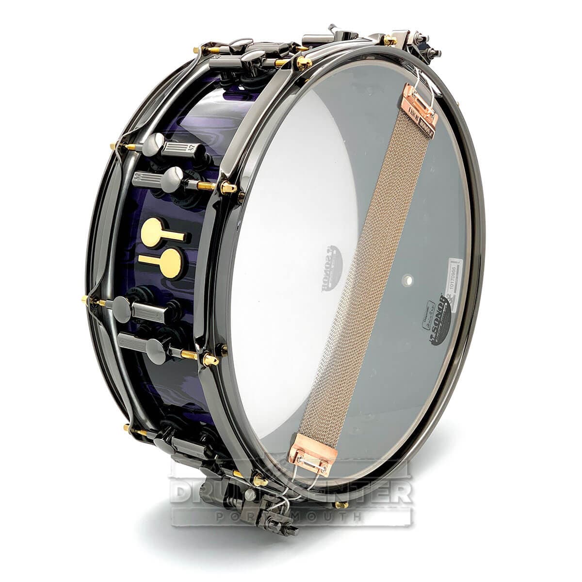 Sonor SQ2 Thin Birch Snare Drum 14x5 Violet Tribal w/Black & Gold 
