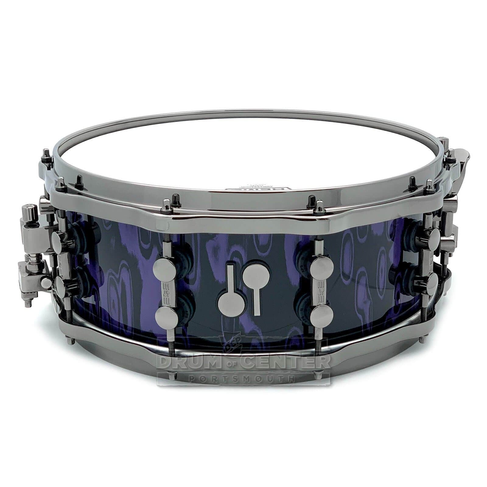 Sonor SQ2 Heavy Beech Snare Drum 14x5.5 Violet Tribal w/Black Hardware