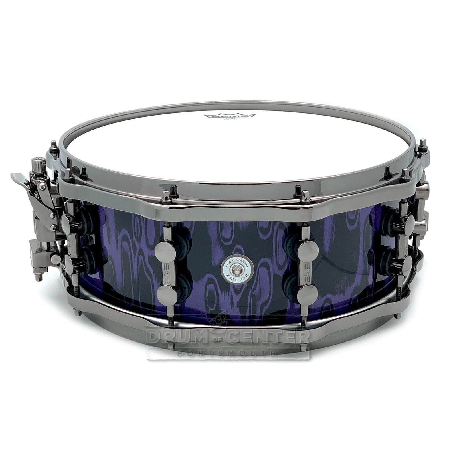 Sonor SQ2 Heavy Beech Snare Drum 14x5.5 Violet Tribal w/Black Hw 