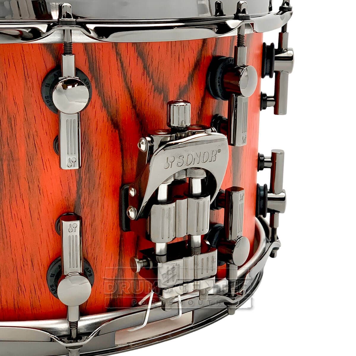 Sonor SQ2 Heavy Maple Snare Drum 14x8 Fiery Red Semi Gloss w/Black Hw