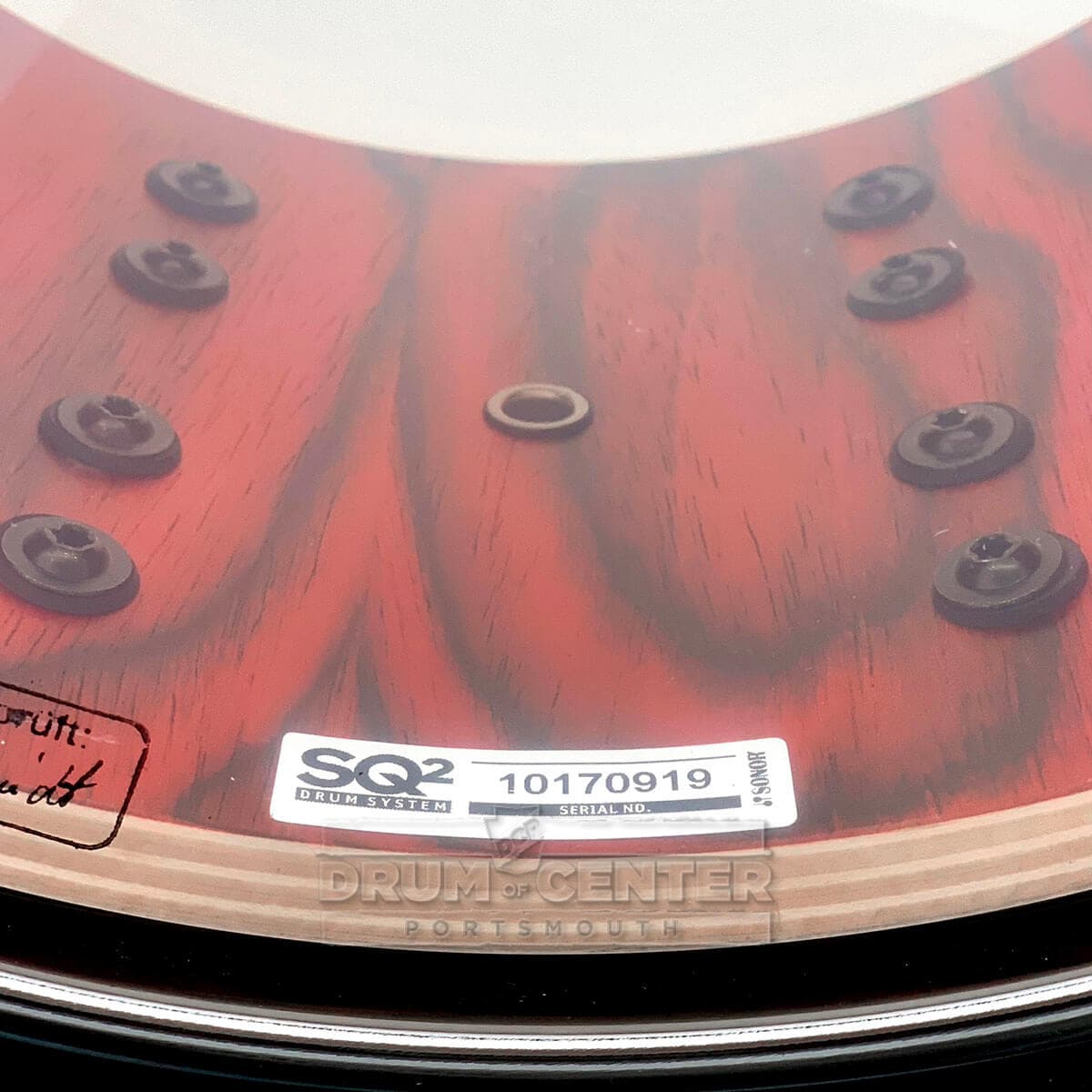 Sonor SQ2 Heavy Maple Snare Drum 14x8 Fiery Red Semi Gloss w/Black Hw