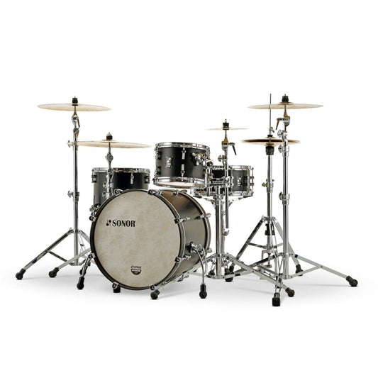 Sonor SQ1 3pc Drum Set 20/12/14 GT Black w/Matching BD Hoops