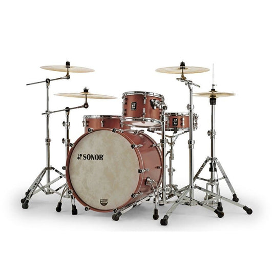 Sonor SQ1 3pc Drum Set 22/12/16 Satin Copper Brown