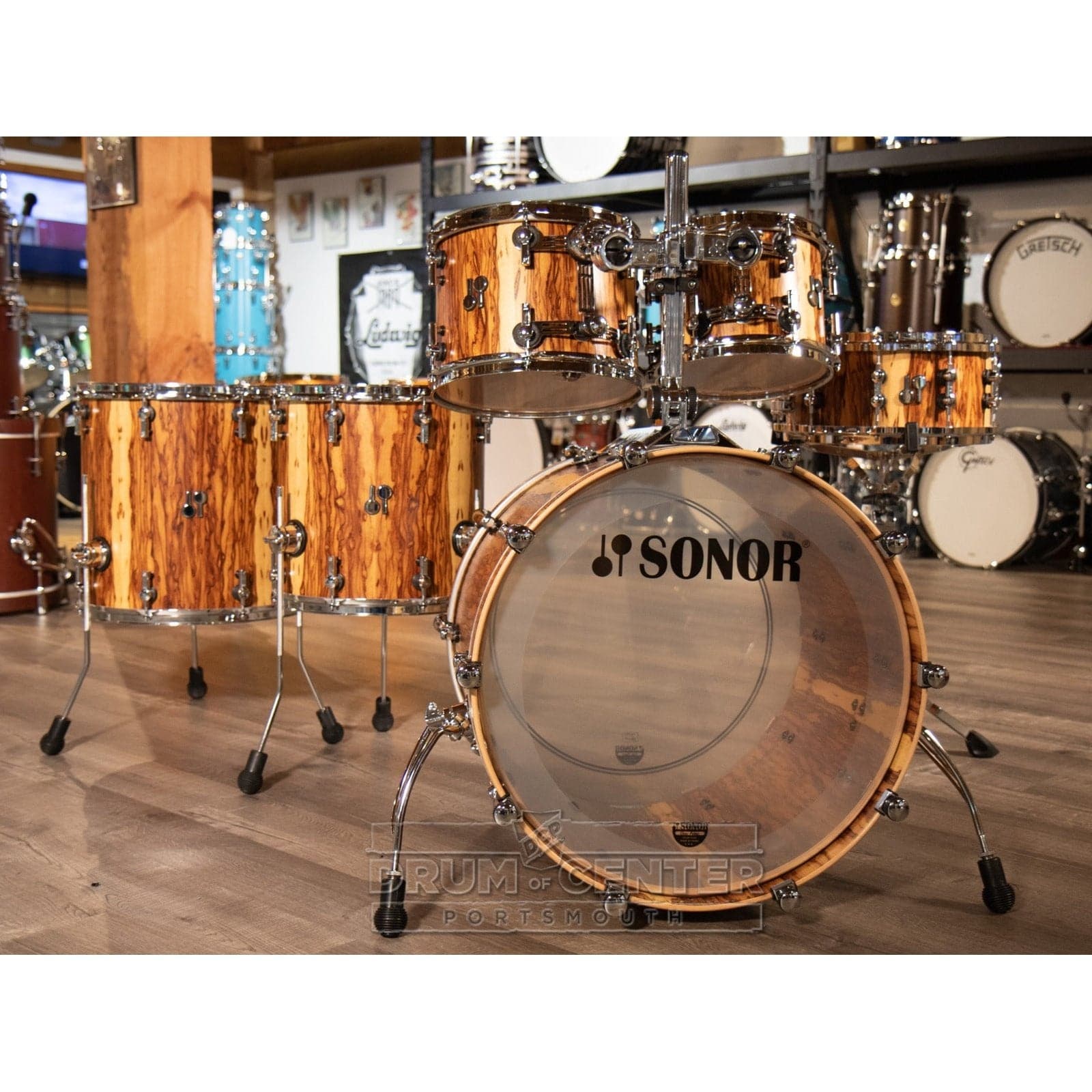 Sonor SQ2 Beech 6pc Drum Set African Marble Semi Gloss | 1029343-2