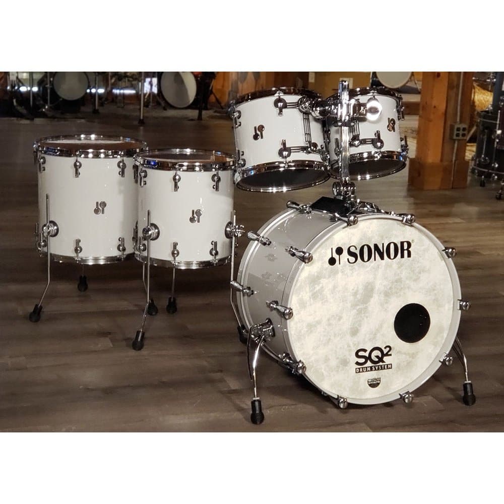 Used Sonor SQ2 Heavy Maple 5pc Drum Set Tele Gray